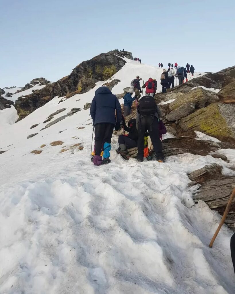 Trekking Snow Trail