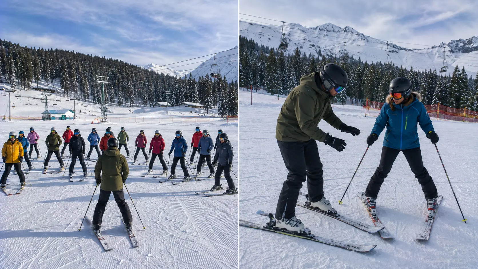 Comparison between IISM government ski school and private Gulmarg ski courses
