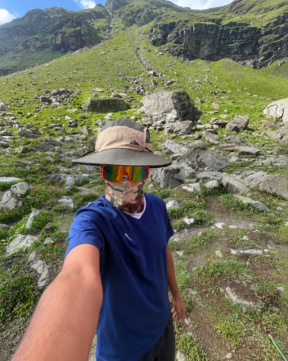 Faizan Firoz, founder of Olixora Travels, on a Himalayan trek